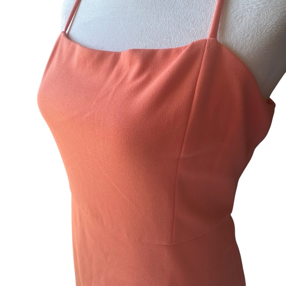 Laundry by Shelli Segal Coral Ruched Midi Dress NWT Size 14 - Picture 2 of 5
